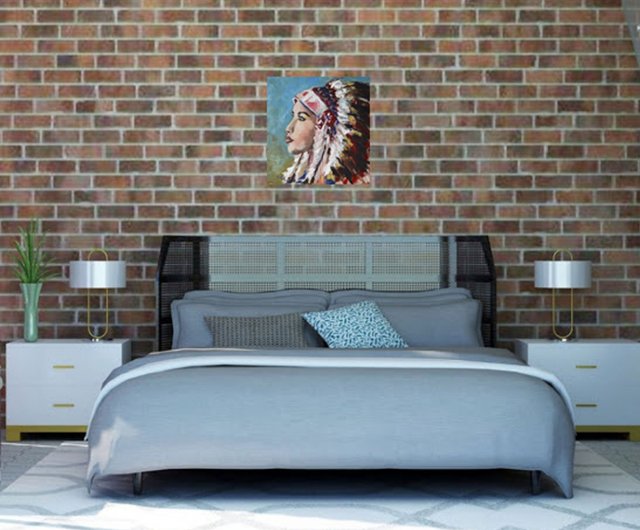 ネイティブアメリカンの絵画 オリジナルアート アメリカインディアンの