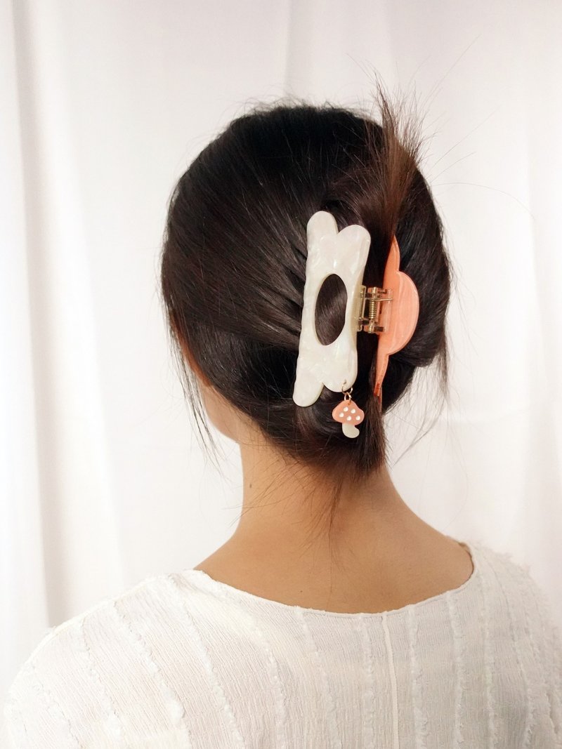 Flower Mushroom Large Clamp Colorful Mushroom Small Clamp - Hair Accessories - Other Materials 