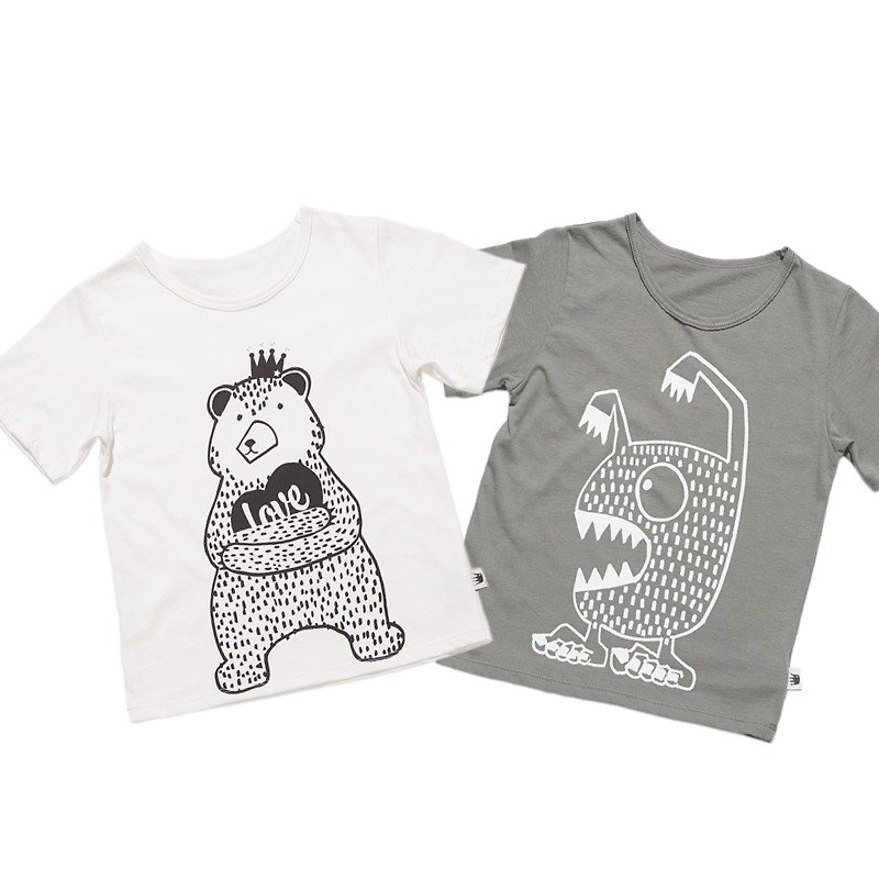 ★ ★ combination of joy price of organic cotton T_ + Monsters love you bear - Other - Cotton & Hemp 