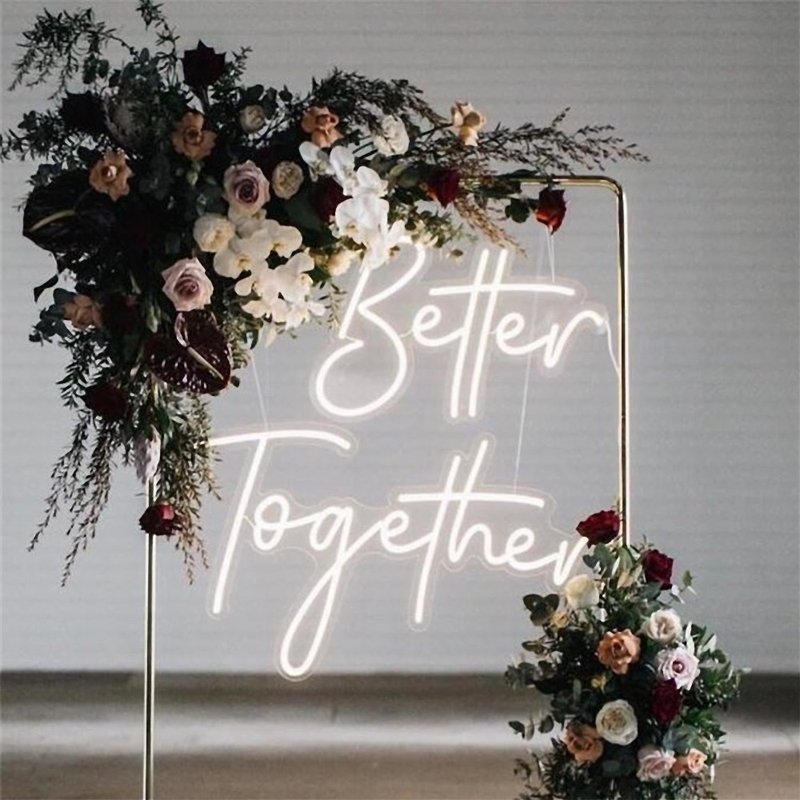 Better Together 霓虹燈情人節禮物婚禮裝潢客制化夜燈手作 - 燈具/燈飾 - 壓克力 透明