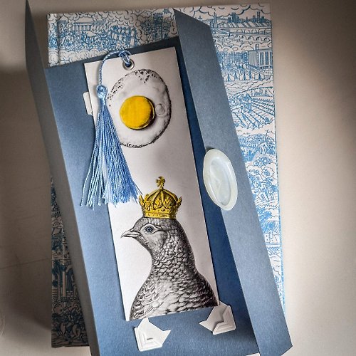 Design Atelier Article Unique Premium Quality Handmade Paper Bookmark Pigeon and the Egg Sun