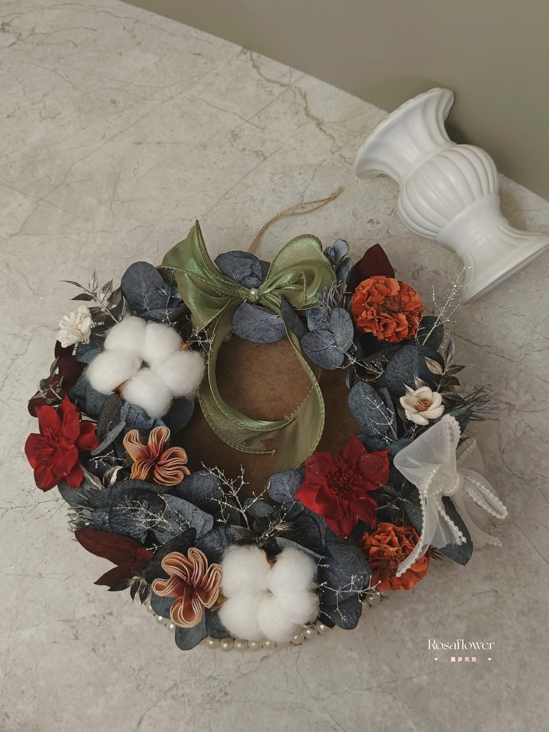 Rosa Flowers Vintage Christmas Wreath - Dried Flowers & Bouquets - Plants & Flowers 