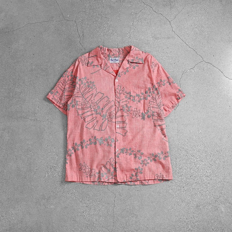 Aloha Shirts 夏威夷衫 / 古著花襯衫、夏季古著襯衫、保齡球襯衫 - 男襯衫/休閒襯衫 - 其他材質 藍色