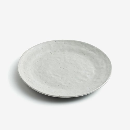 WAGA 餐桌器物 【激美新品】WAGA 手捻霧灰 陶瓷淺盤27.5cm