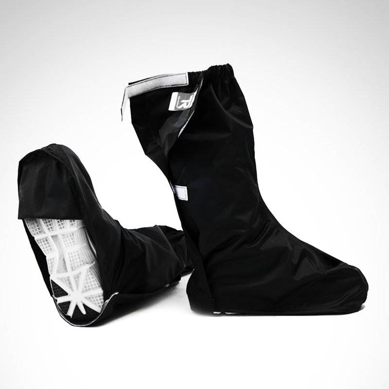 TDN long tube quick-drying quick-drying waterproof shoe cover (black ultra-lightweight rain boots, rainproof raincoat and rain gear) - ร่ม - วัสดุกันนำ้ สีดำ