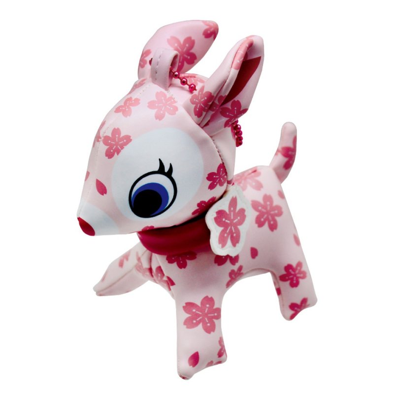 Puchi Babie Key Chain Sakura PK Deer Cute Doll Gift Present Japan - 公仔/玩偶 - 其他材質 粉紅色