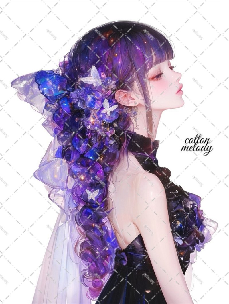 original sticker no.6935 人物ステッカー オリジナルステッカー 人物ステッカー 女の子ステッカー オリジナル人物ステッカー - 貼紙 - 紙 