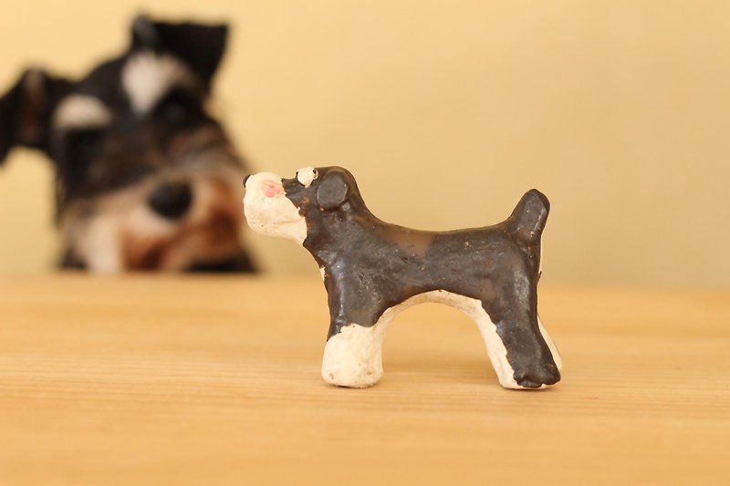 Zodiac dog (Miniature Schnauzer) - ของวางตกแต่ง - ไม้ 