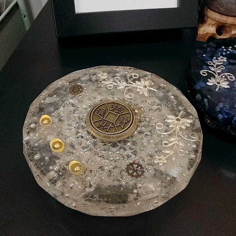 Circular Orgonite Coaster - ของวางตกแต่ง - คริสตัล 