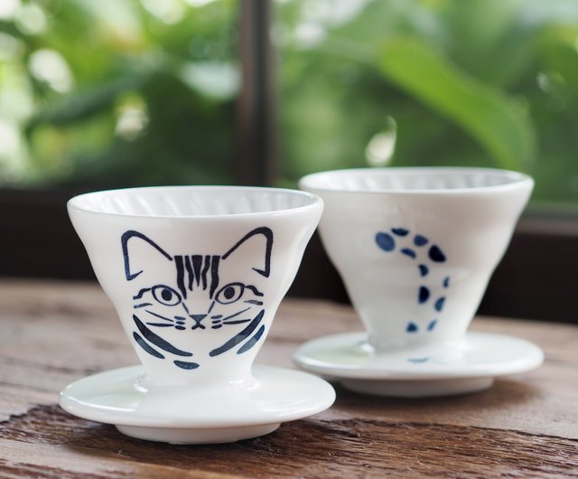 予約販売【HARIOコラボ】猫の青花磁器 V60 コーヒー ドリッパー
