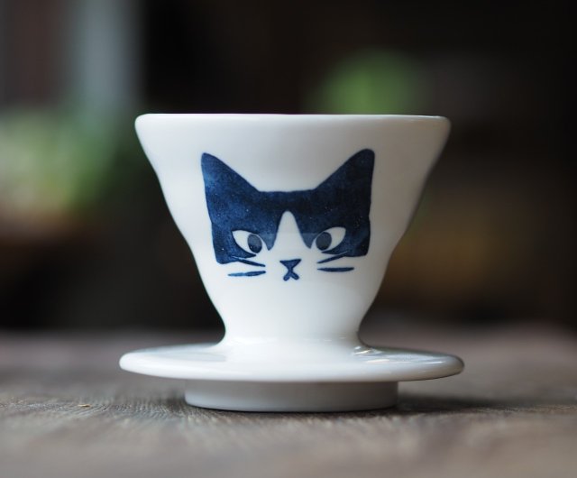 予約販売【HARIOコラボ】猫の青花磁器 V60 コーヒー ドリッパー