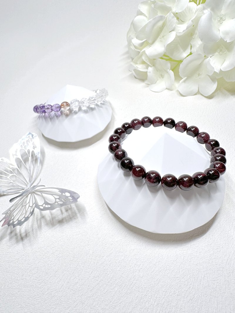 石榴石 Garnet 手鏈 - 手鍊/手環 - 水晶 