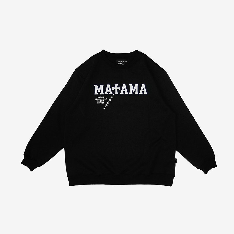 MATAMA 20 A/W T / Electric Embroidery Sweatshirts BK - เสื้อยืดผู้ชาย - ผ้าฝ้าย/ผ้าลินิน สีดำ