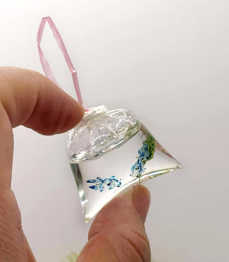 手工黏土 迷你 微縮 金魚袋 青花瓷 金魚  療癒擺飾 - 擺飾/家飾品 - 其他材質 藍色