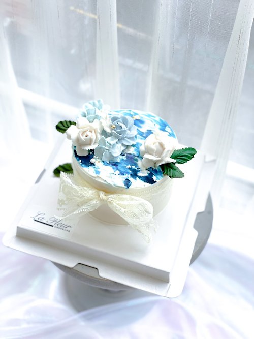 La Fleur Cake 拉斐爾甜點工作室 【最美生日蛋糕】限定自取!!!-4寸韓國最夯裱花輕乳酪蜂蜜蛋