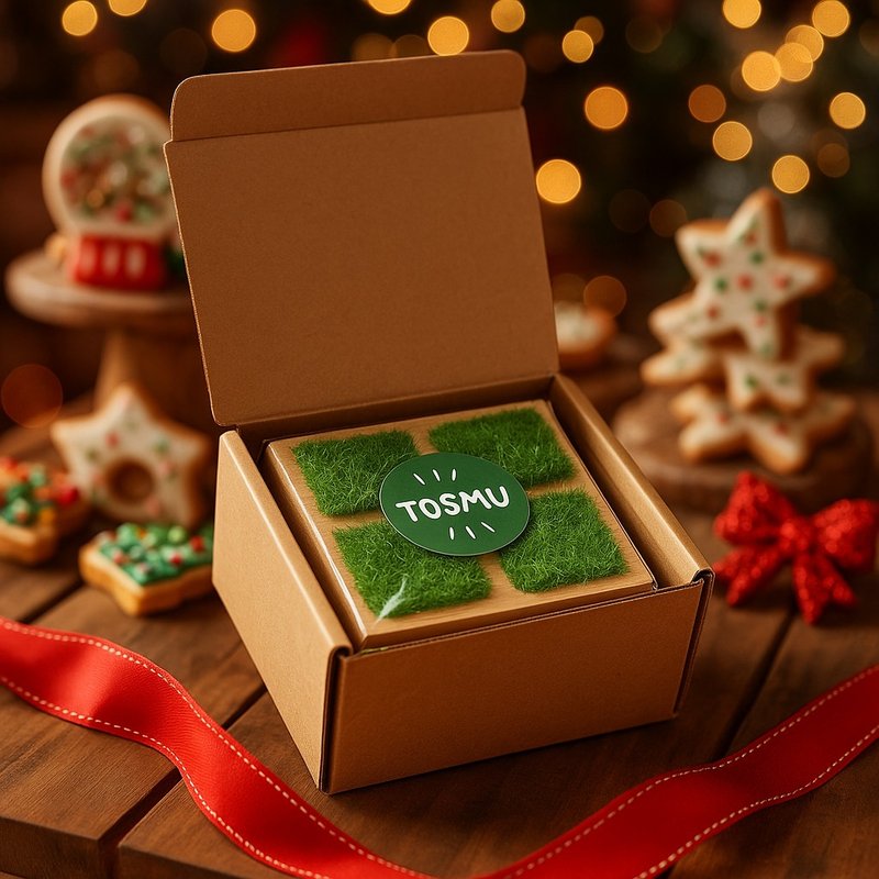 【Gift Exchange】Essential for Drinks - Tian Tian Coaster, Coaster, Absorbent, Christmas Gift, Custom Engraving - ที่รองแก้ว - ไม้ สีทอง