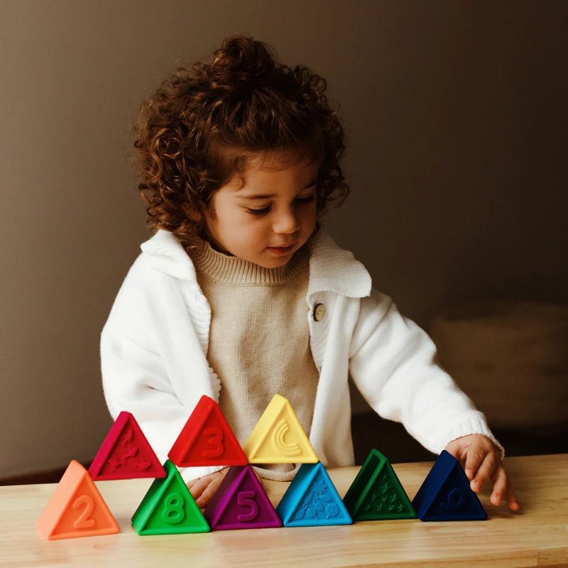 jellystone triangular Silicone building block tower (various options available) - ของเล่นเด็ก - วัสดุอื่นๆ 