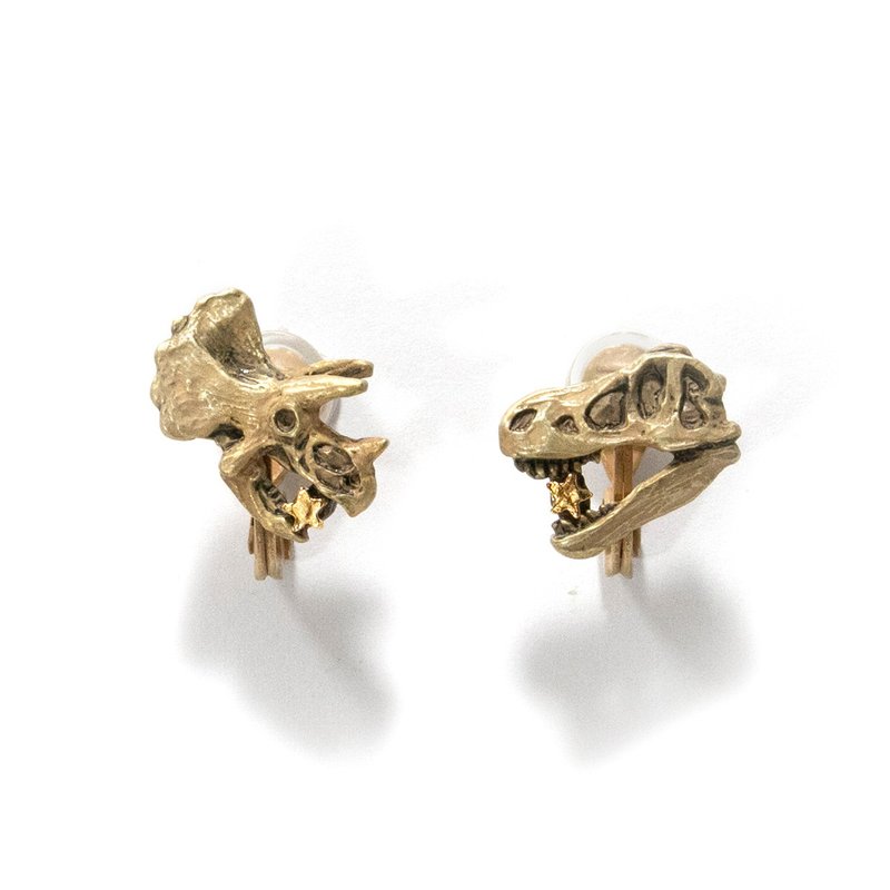 白亜紀イヤリング Cretaceous　Ear clips EA143 - 耳環/耳夾/耳骨夾 - 其他金屬 金色