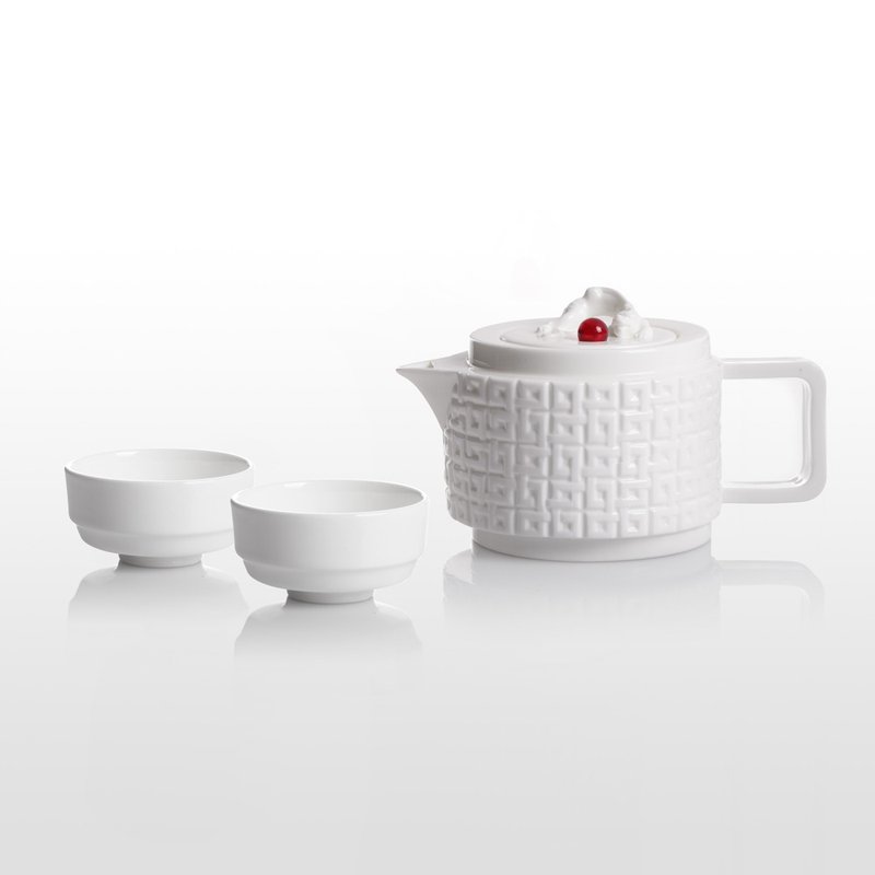 LIULI LIVING Yuanyuan Xiaoyi tea set set Mid-Autumn Festival bone china Wen Qingfeng birthday gift - Teapots & Teacups - Porcelain 