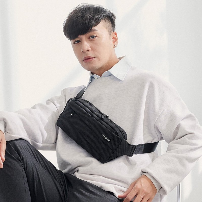 MANDE RHODE - 格紋造型斜背包 - A5898K - 側背包/斜背包 - 聚酯纖維 黑色