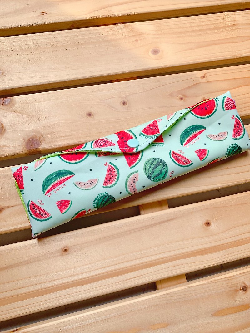 Pre-order delicious watermelon handmade tableware bag Korean fabric & U.S. certified food fabric - Other - Other Materials 
