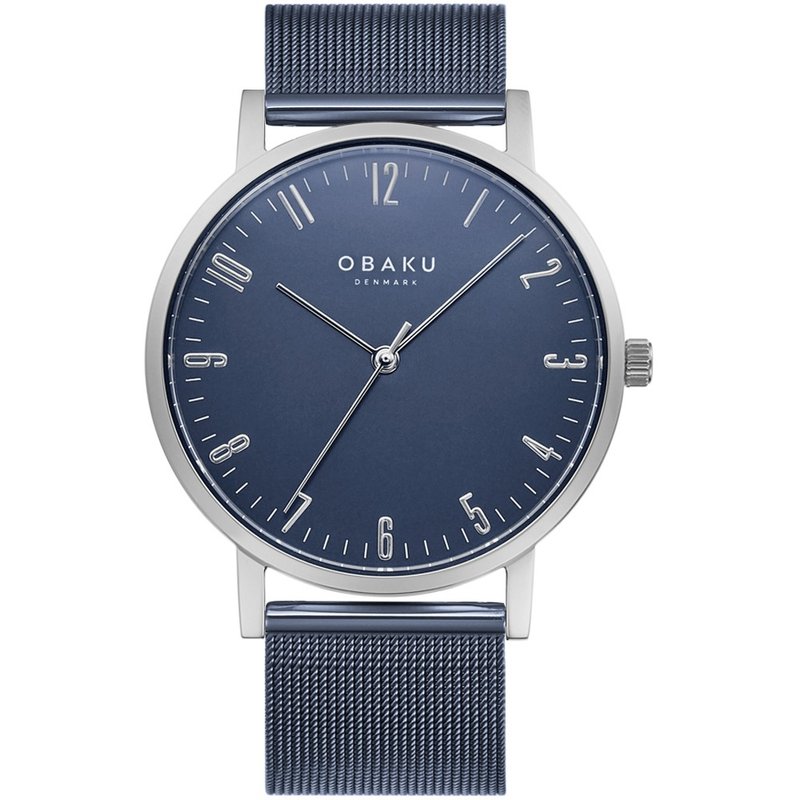 OBAKU 城市探索紳士時尚腕錶-藍鋼-V248GXCLML-40mm - 男錶/中性錶 - 不鏽鋼 多色