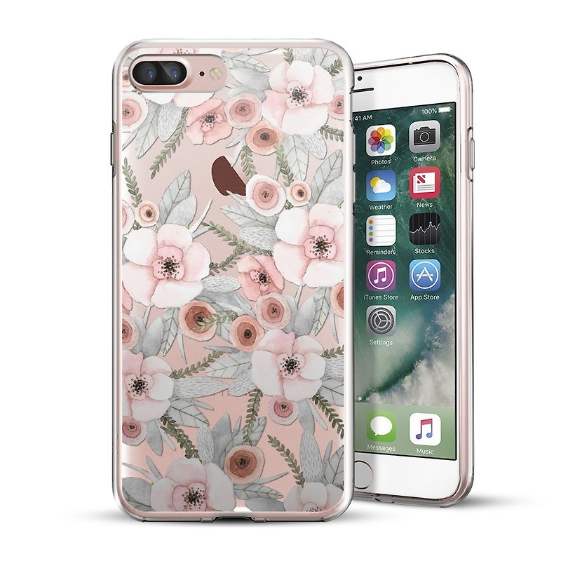 AppleWork iPhone 6 / 6S / 7/8 original design protection shell - flowers CHIP-060 - Phone Cases - Plastic Pink