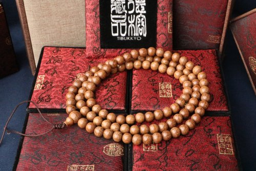 TIBUKKYO德榕藏品 老料滿花特精工六道木8mm圓珠 108顆 客製化串珠設計 木珠 手珠