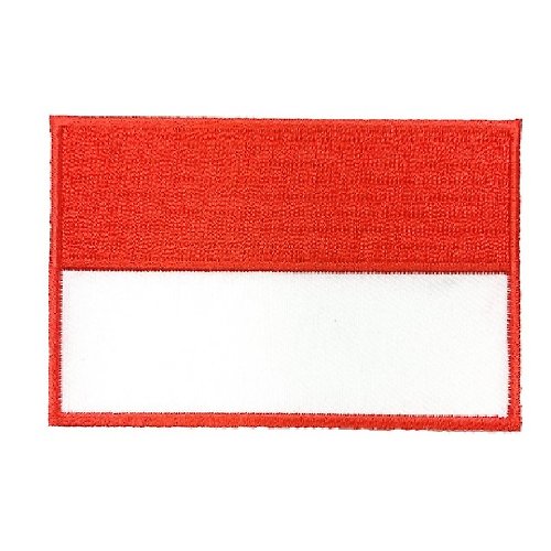 A-ONE 印尼國旗 Patch熨斗刺繡徽章 胸章 立體繡貼 裝飾貼 繡片貼 燙布