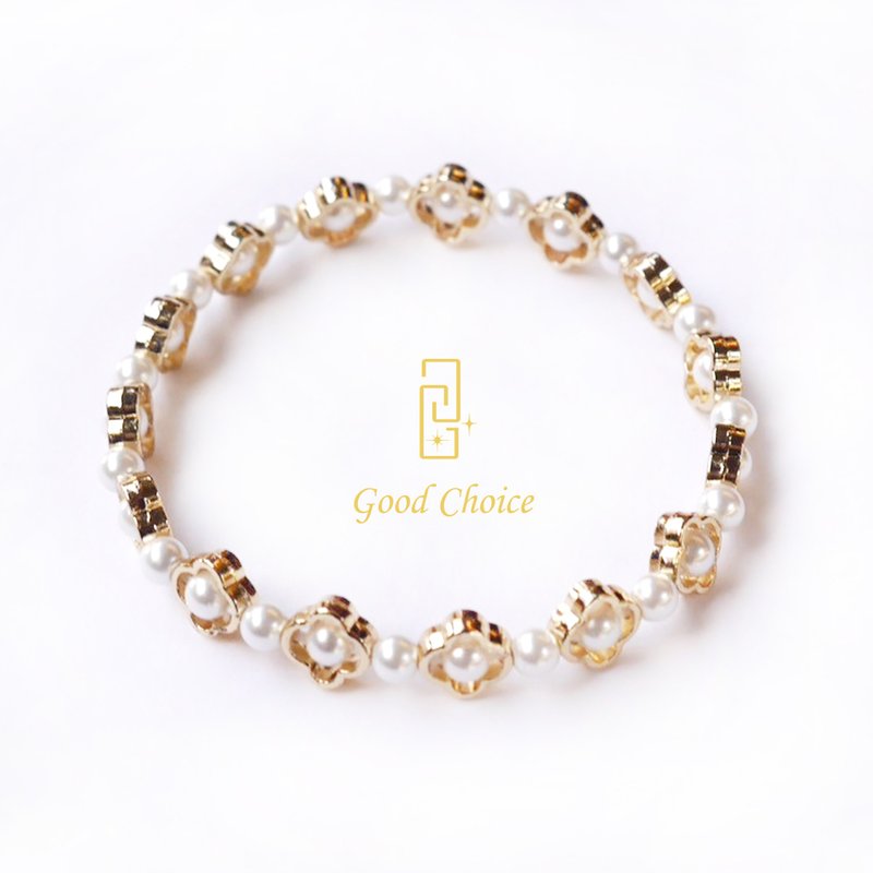 GoodChoice Collaboration Lucky Goddess Pearl Bracelet - สร้อยข้อมือ - เครื่องเพชรพลอย ขาว