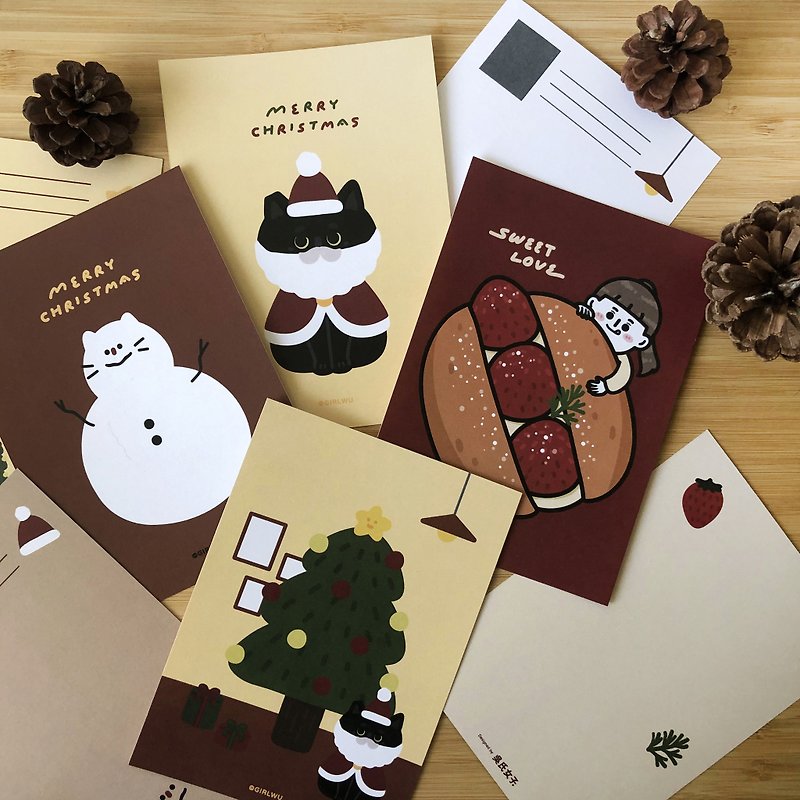 Wu's Girls Christmas Limited | Postcards - Cards & Postcards - Paper Multicolor