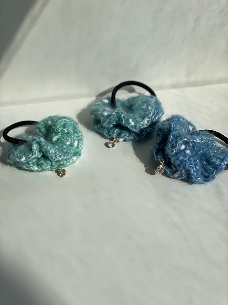手工編織 繽紛木耳髮圈-彈珠汽水 - 髮夾/髮圈 - 棉．麻 多色