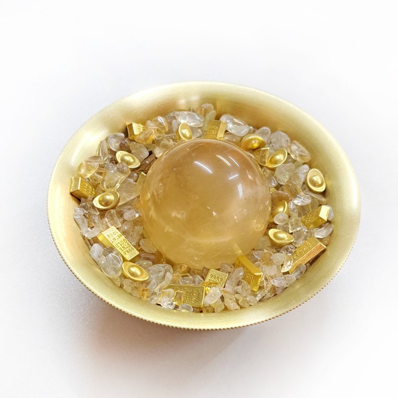 開運水晶聚寶盤DIY套裝 | 招財旺運神器 | 吸金聚 - 擺飾/家飾品 - 水晶 卡其色