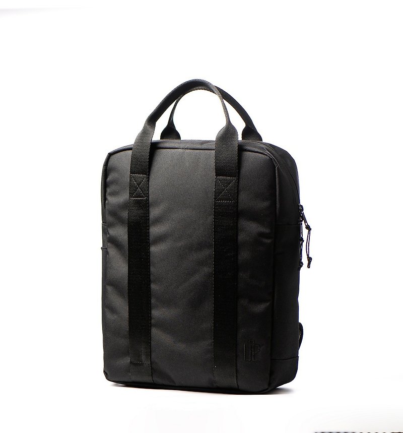 [Clear] 2WAY minimalist black - dual-purpose backpack multi-functional multi-layer schoolbag for men and women - Laptop Bags - Other Man-Made Fibers Black