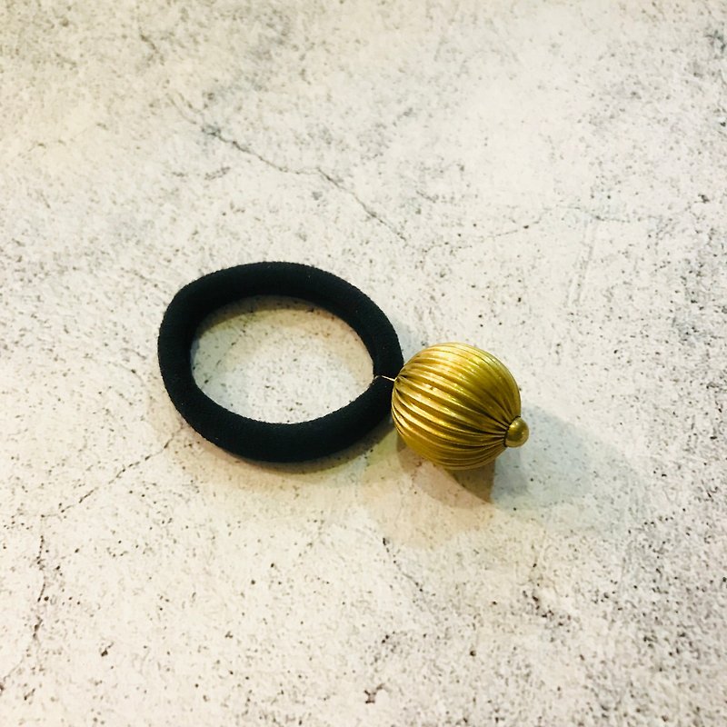 Sienna copper elastic black hair band black bracelet - เครื่องประดับผม - โลหะ สีดำ
