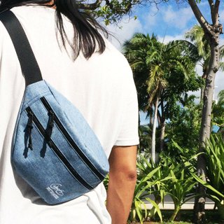 ポータブルポーチMatchwoodX CultureExplorerポータブルウエストバッグウォッシュドデニム