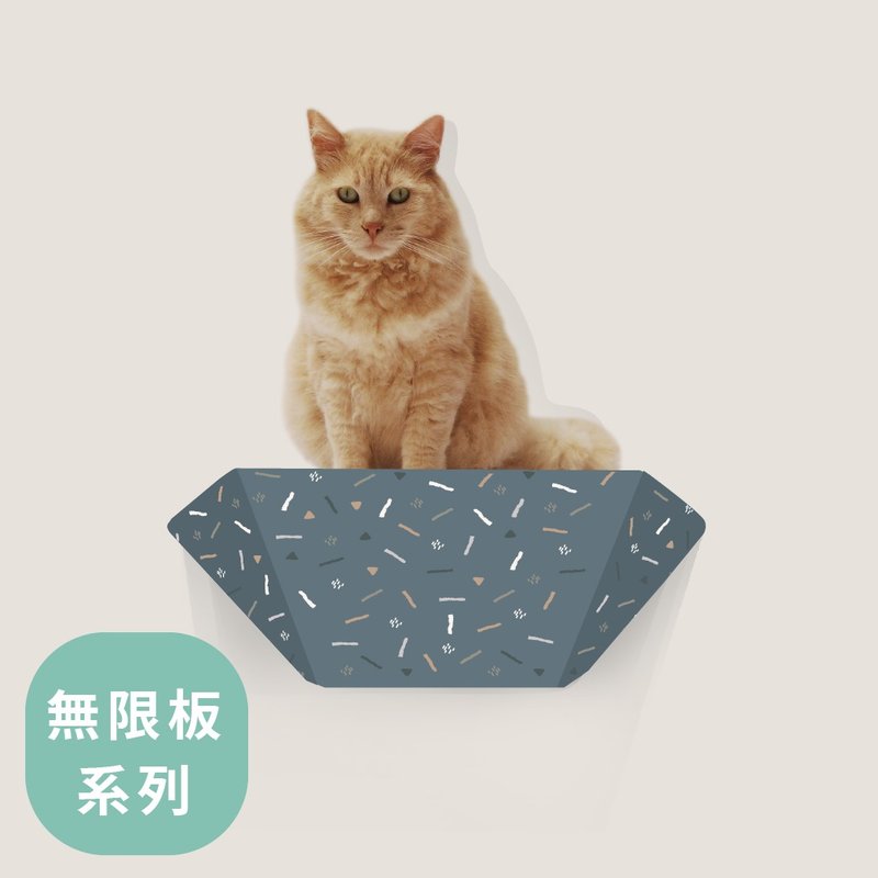 SWEE無限貓跳板45cm- 墨綠點點-原創設計 - 貓跳台/貓抓板 - 紙 卡其色
