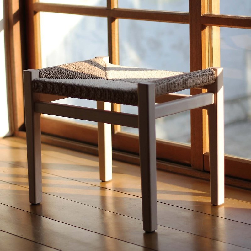 梵谷繩編凳/北美硬楓/簡約素雅/台灣製造 - 椅子/沙發 - 木頭 