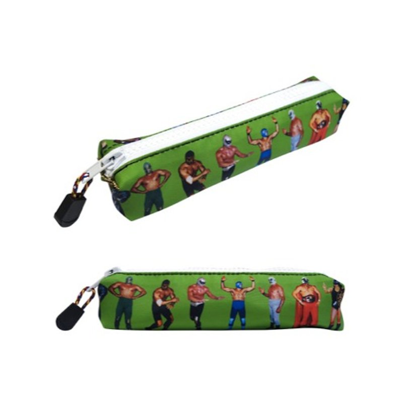 Fighting style pencil bag (green) - กล่องดินสอ/ถุงดินสอ - วัสดุกันนำ้ สีเขียว