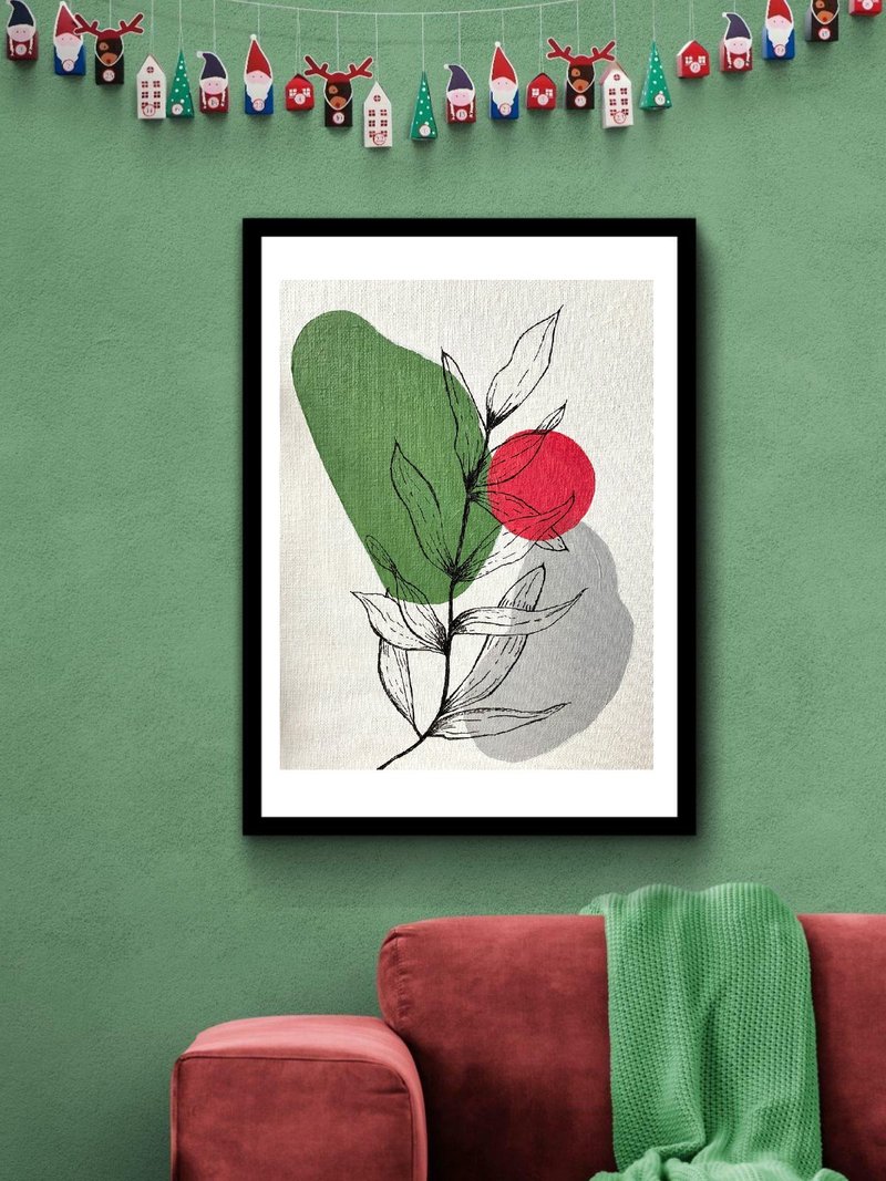 Plant hanging canvas hand-painted, Geometric art, Minimalism, Hanging Picture - 海報/掛畫/掛布 - 壓克力 多色