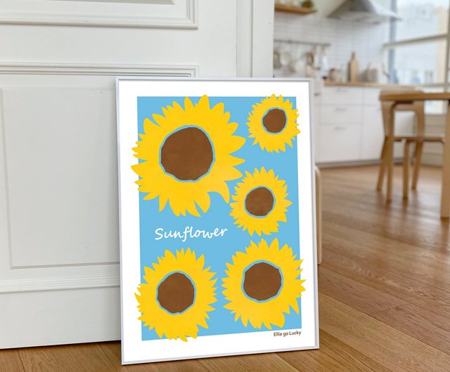 アートプリント/スカイひまわり/イラストポスターA3 A2 - ショップ