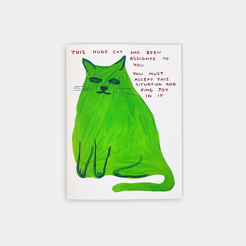 【Art Hanging】David Shrigley | This huge cat - โปสเตอร์ - กระดาษ 