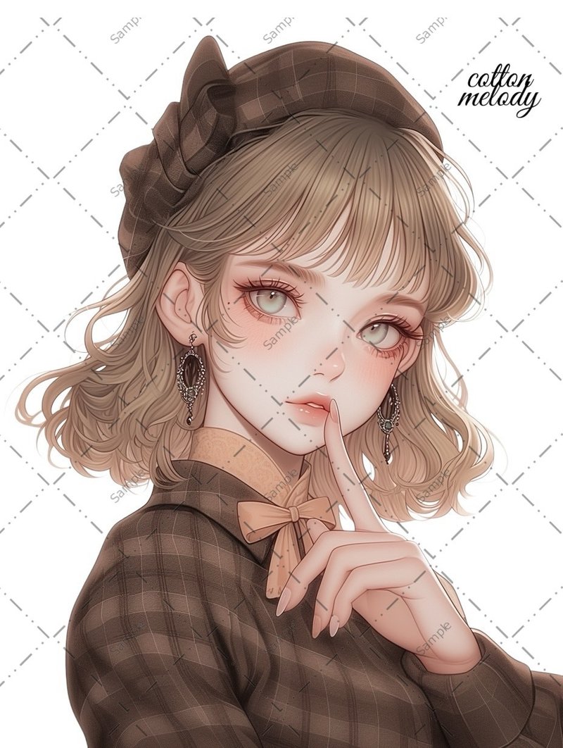 original sticker no.1417 人物ステッカー オリジナルステッカー 人物ステッカー 女の子ステッカー オリジナル人物ステッカー - 貼紙 - 紙 