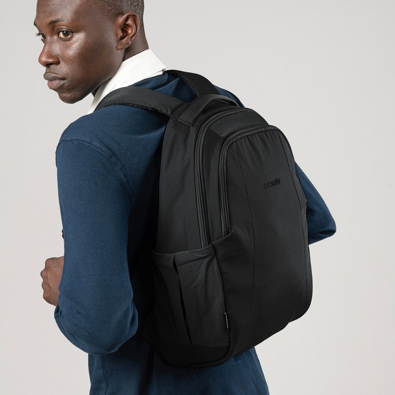 Pacsafe Metrosafe | LS350 Six-Lane Anti-Theft Urban Backpack 15L Black - Backpacks - Eco-Friendly Materials Black