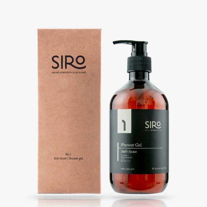 【SIRO】No. 1 oil-controlling and anti-acne shower gel 500ml. Acne-prone skin and hair follicles are easily clogged. - Body Wash - Other Materials 