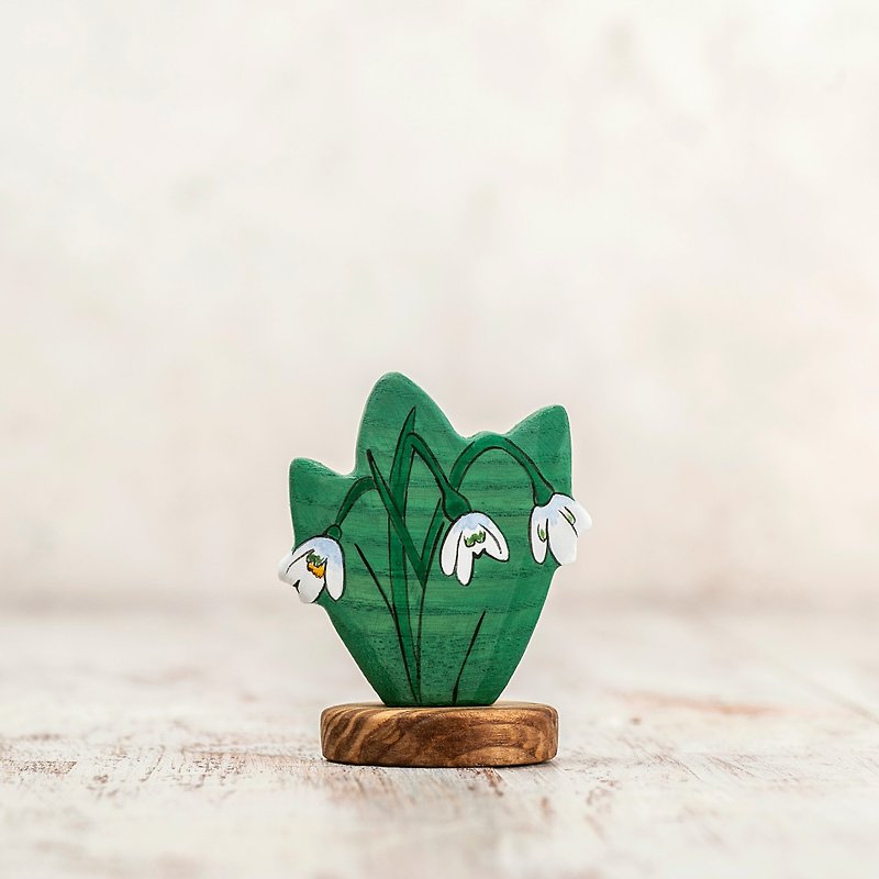Handcrafted Wooden Snowdrop Toy - Eco-Friendly, Montessori-Inspired, Kids - Kids' Toys - Wood Green