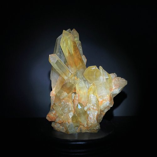 OLINA DESIGN歐林娜設計 稀有純天然 黃水晶簇 財富能量 巴西 黃水晶柱 黃水晶