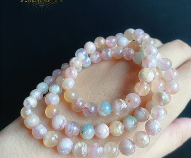 サチ子5点おまとめ　桜瑪瑙ブレスレット他 桜瑪瑙】桜瑪瑙ブレスレット 蝶パーツ 蝶ブレスレット 天然石