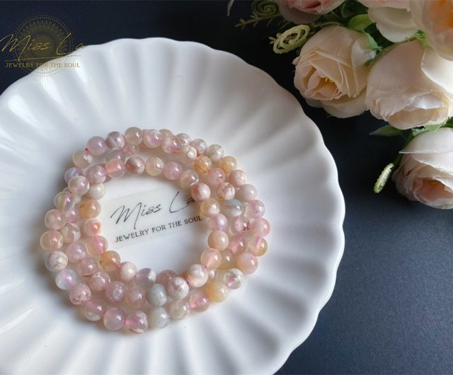 孤児の永遠の花桜瑪瑙カラフルなマルチサークルブレスレット