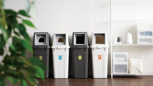 日本RISU RISU W&W系列 大開口/瓶罐分類垃圾桶 70L
